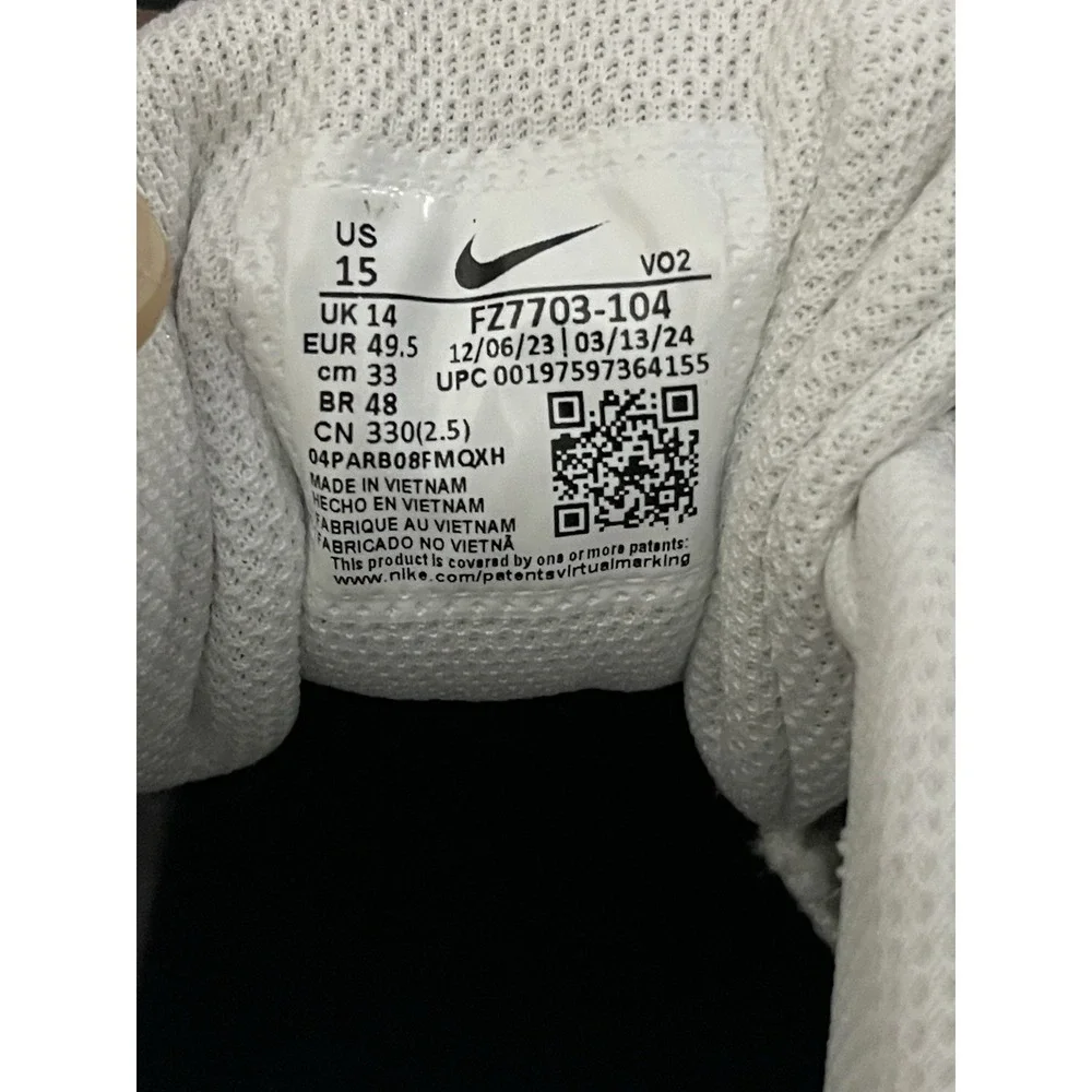 Nike Alpha Menace 4 Varsity Football Cleats Men‎ White Blue NEW FZ7703 Size 15